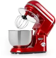 Klarstein Bella Elegance K&uuml;chenmaschine 1800 W 2,7 PS 5,2 Ltr Edelstahl BPA-frei Rot
