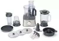 Kchenmaschine MultiPro Compact+ (silber, 800 Watt, integrierte Waage, Mixaufsatz und