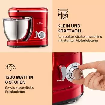 Klarstein Bella Mini rot – Vielseitige Funktionen für Ihre Küchenbedürfnisse