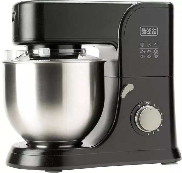 Black & Decker BXKM1001E Küchenmaschine Stainless Steel Schwarz