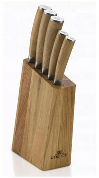 Gerlach Messerblock aus Buchenholz mit 5-tlg Messerset