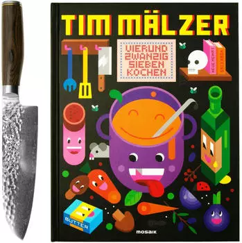 KAI Kai Shun Premier Tim Mälzer TDM-23 Santokumesser mit Kochbuch