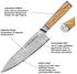 KLAMER Damast Kochmesser 20 cm mit Olivenholzgriff
