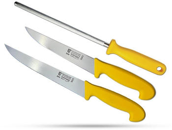 SMI Küchenmesser Set 3-tlg mit Wetzstahl