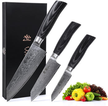 Wakoli Messer-Set Edib Pro Black 3-tlg.