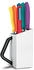 Victorinox Swiss Classic Professional Utility Block 6-Piece Incl. 5 paring Knives and Peeler Knife Storage White
