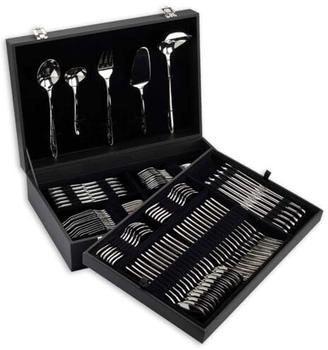 Arcos Series Berlin - Gift Case Flatware Set 113 pieces (Complete Set) - Monoblock of one piece Stainless Steel Silver Color