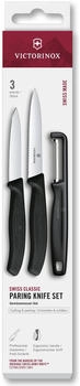 Victorinox Swiss Classic Set with Peeler and 3-Piece Extra Sharp Blade Black