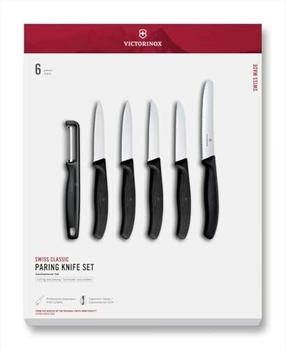 Victorinox Swiss Classic Set 6 Pieces Stainless Steel Extra Sharp Blades Black