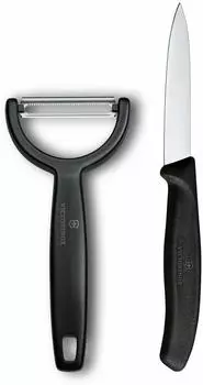 Victorinox Swiss Classic Gemüsemesser mit Y-Schäler 2tlg schwarz