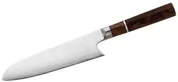 Herbertz Kochmesser Santoku Damast Walnuss