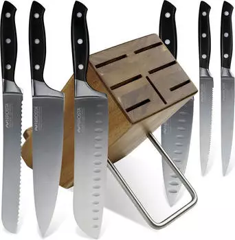 Nirosta Messerblock-Set "Trinity", 7-teilig
