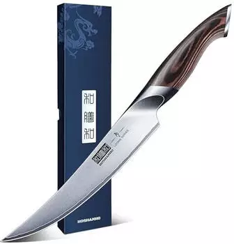 HOSHANHO Ausbein- & Filetiermesser 15cm Kohlenstoffreicher Edelstahl (6 inch Boning Knife)