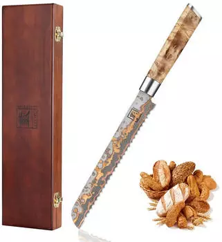 Zayiko MysticMagma Brotmesser Damaststahl Wellenschliff 20cm (1DM-BRE-BRO-KDK)