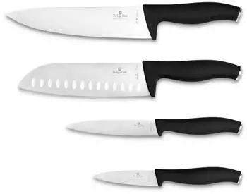 BerlingerHaus Messerset Edelstahl 4-teilig Matte Black Collection (BH-2957)