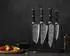 Wakoli Culinary Asia Messerset 5-teilig, 67-Lagen Damaststahl VG10, Akazienholz-Messerblock