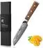 Wakoli Hickory Santoku-Messer 12,5cm, 67-Lagen Damaststahl VG10, Walnussholzgriff