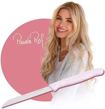 Fackelmann Pamela Reif Gem&uuml;semesser, rosa, 12cm Klinge