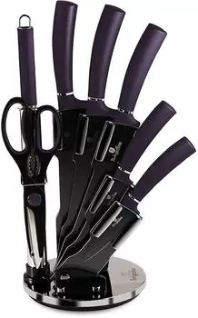 BerlingerHaus Messerset mit Messerblock, Violett (BH2560)