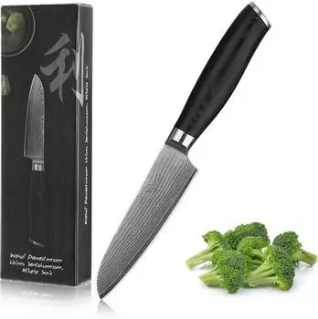 Wakoli Mikata Santokumesser 12cm Damast 67 Lagen, Micarta-Griff