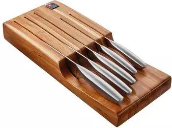 Richardson Sheffield FORME Messerblock f&uuml;r Schublade 5-teilig, Akazienholz (R01000K524K20)