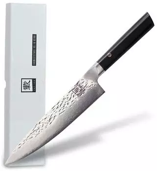 Zayiko KURO Chefmesser Damastklinge 20cm, 67 Lagen, Pakkaholzgriff (4250567703357)