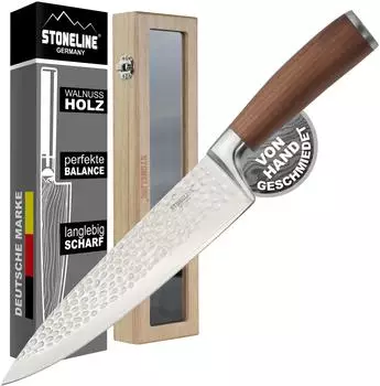 Stoneline Chefmesser Damaszenerstahl Hammerschlag 34cm