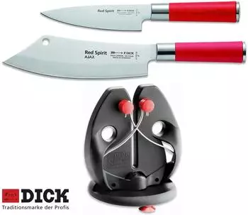 Friedr.Dick Ajax Red Spirit Kochmesser-Set 15cm & 20cm, X55CrMo14, 56&deg; HRC (SET Red Spirit)