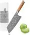 Zayiko Kinone Kiritsuke Blockmesser 20cm Damaststahl, Wurzelholzgriff Birke