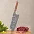 Zayiko Kinone Kiritsuke Blockmesser 20cm Damaststahl, Wurzelholzgriff Birke