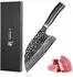 Wakoli EBO Chinesisches Kochmesser 20cm Damaststahl 67 Lagen, schwarzer Eichenholzgriff