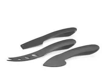 Philippi ONYX Käsemesser-Set, 3-teilig, PVD-beschichteter Stahl, schwarz (189013)