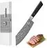 Zayiko Hakata Bocho Black Edition Damastklinge 20cm (1DM-MEZ-BLA)