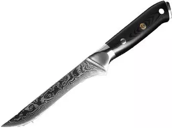 Muxel Ausbeinmesser Damascus 67 Lagen, 6 Zoll, Edelstahl
