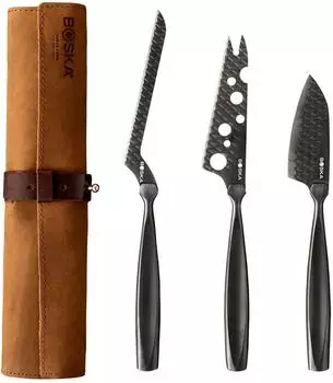 Boska Monaco+ Käsemesser-Set, Edelstahl, schwarz, 3-tlg. (307089)