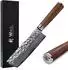 Wakoli Nussbaum Nakiri-Messer 16,5cm Klinge, 67-Lagen Damaststahl, VG10 Kern