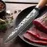 Zayiko Minami Tranchiermesser Damaststahl 20cm Olivenholzgriff