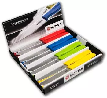 Böker Brötchenmesser Mix Display, Kunststoff, mehrfarbig, 24 Stück (03BO025)