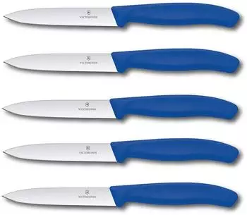 Victorinox Swiss Classic Gem&uuml;semesser-Set 5-teilig, blau, 10cm (Limited Edition)