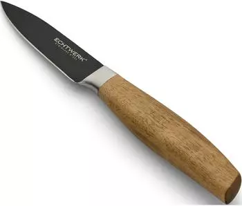 Echtwerk Classic Black Edition Sch&auml;lmesser 8,8cm Edelstahlklinge, Akazienholzgriff (EW-SM-0378)
