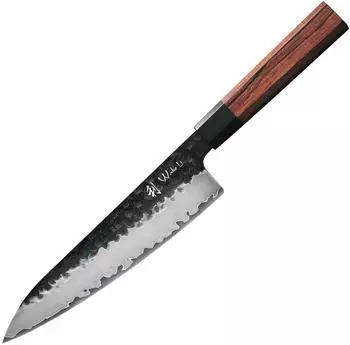 Wakoli Kensei Chefmesser 21,5cm Klinge, Redwood & schwarzer Eichenholzgriff