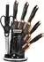 Cheffinger Messer-Set 9-tlg. mit drehbarem Messerblock, Marmor Gold