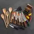 LuxusKollektion Küchenutensilien-Set aus Holz, 21-tlg. mit Messerblock und Schneidebrett