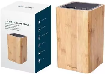 KitchenDao Messerblock aus Bambus f&uuml;r 12-15 Messer, Schere & Wetzstab