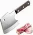LuxusKollektion Hackmesser 15cm Full Tang, 4Cr14Mov Edelstahl, Birnbaumholzgriff