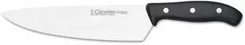 3 Claveles Domvs Kochmesser 20cm, Edelstahl, matter Schliff (00955)