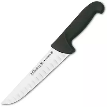 3 Claveles Proflex Hackbeil mit Kullenschliff, Edelstahl, schwarz, 20cm (08074)