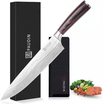 LuxusKollektion Kochmesser Kohlenstoffstahl Pakkaholzgriff 25cm