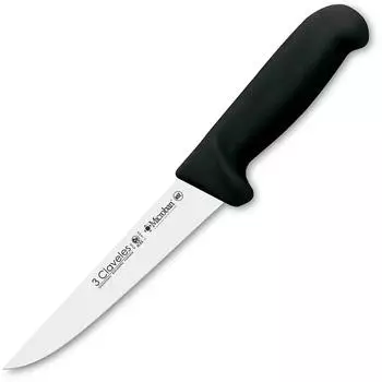 3 Claveles Proflex breites Ausbeinmesser, Edelstahl, schwarz, 18cm (08164)