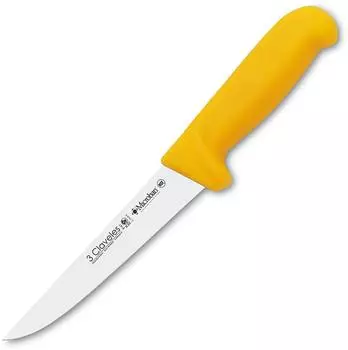 3 Claveles Proflex breites Ausbeinmesser, Edelstahl, gelb, 18cm (08161)